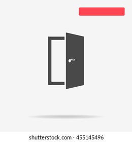  Door icon. Vector concept illustration for design.
