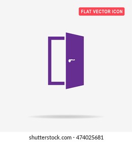  Door icon. Vector concept illustration for design.