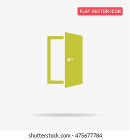  Door icon. Vector concept illustration for design.