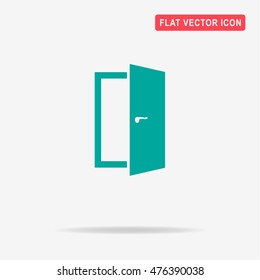  Door icon. Vector concept illustration for design.
