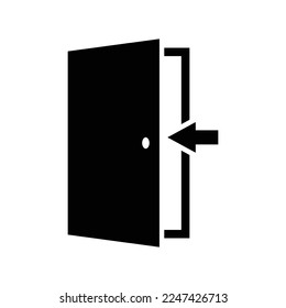 plantilla de diseño de vector de icono de puerta en fondo blanco