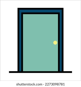 plantilla de diseño de vector de icono de puerta