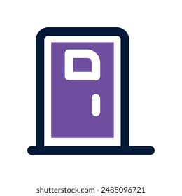 Türsymbol. Vektorgrafik Doppelton-Symbol für Ihre Website, Ihr Handy, Ihre Präsentation und Ihr Logo-Design.