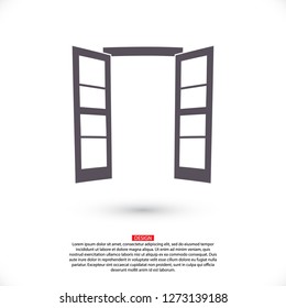 Door icon. Vector  Eps 10 