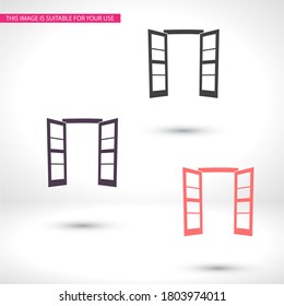 Door icon. Vector  Eps 10 . Lorem Ipsum Flat Design 