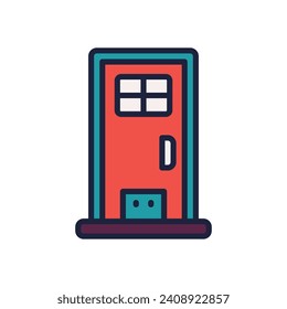 door icon. vector filled color icon for your website, mobile, presentation, and logo design.