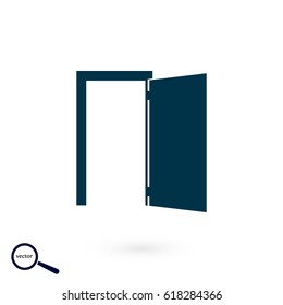 Door icon vector, flat design best vector icon