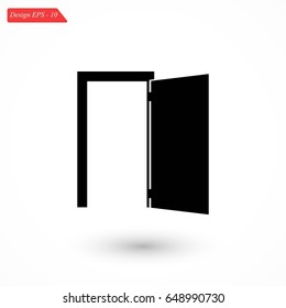 Door icon vector, flat design best vector icon
