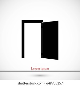 Door icon vector, flat design best vector icon