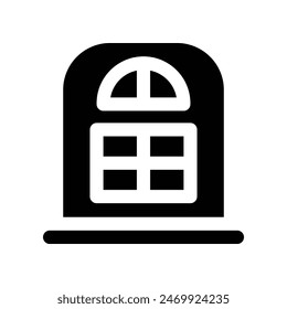 Türsymbol. Vektorgrafik-Glyphensymbol für Ihre Website, Ihr Handy, Ihre Präsentation und Ihr Logo-Design.