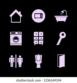 door icon. door vector icons set door open, washer, key and cabinet
