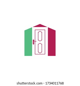 the door  icon vector illustration design template