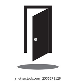 Plantilla de diseño de Ilustración vectorial de icono de puerta