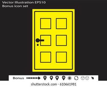 door icon, vector illustration eps10