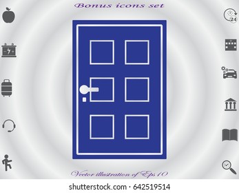 door icon, vector illustration eps10
