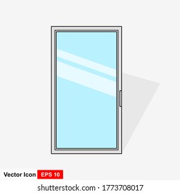 Türsymbol. Vektorgrafik in einem flachen Design, einzeln auf Hintergrund.