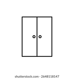Ilustração vetorial do ícone de porta. Ícone de porta Vetor plano isolado no logotipo da estrutura de tópicos. Símbolo único de contorno de alta qualidade para web design ou aplicativo móvel. Arquivo Eps 124.