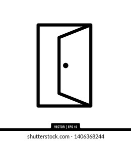  door icon vector, illustration logo template in trendy style 
