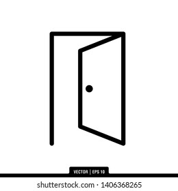  door icon vector, illustration logo template in trendy style 