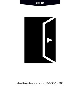 door icon vector illustration logo template for any apps and website. eps10