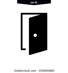 door icon vector illustration logo template for any apps and website. eps10
