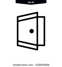 door icon vector illustration logo template for any apps and website. eps10