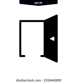 door icon vector illustration logo template for any apps and website. eps10
