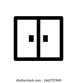 Door icon vector illustration logo template for many purpose. Isolated on white background.