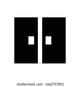 Plantilla de logotipo de ilustración vectorial de icono de puerta para muchos fines. Aislado sobre fondo blanco.