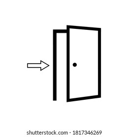 door icon vector illustration logo template