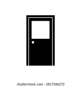 plantilla de logotipo de ilustración de vector de icono de puerta