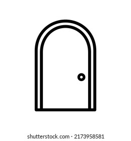 Tür Icon Vektorgrafik Logo Vorlage für viele Zwecke. Einzeln auf weißem Hintergrund.