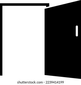 Icono de puerta ilustración vectorial en fondo blanco..eps
