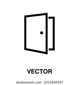 Door icon vector vector illustration on white background.eps
