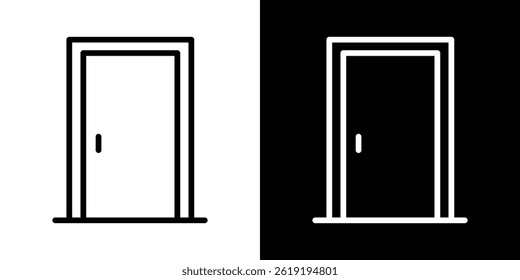 Door icon. vector illustration, pictogram isolated. editable
