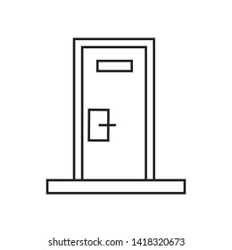 door icon vector illustration template