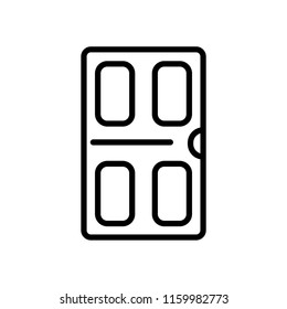 Door icon vector isolated on white background, Door transparent sign
