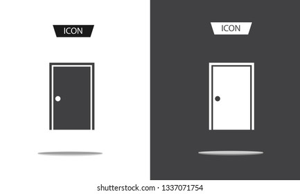 door icon vector isolated on a white background