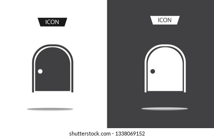 door icon vector isolated on a white background