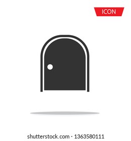 door icon vector isolated on a white background 
