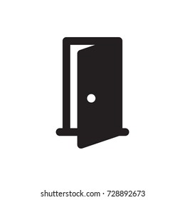 door icon vector isolated on white background