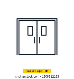Door Icon Vector Logo Design Template