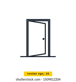 Door Icon Vector Logo Design Template