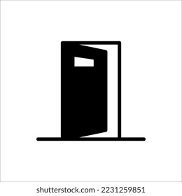 Plantilla de diseño de logotipo de vectores de iconos de puerta