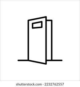 Plantilla de diseño de logotipo de vectores de iconos de puerta