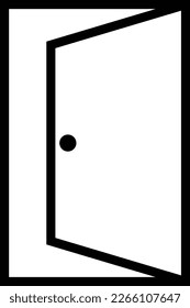 Plantilla de diseño del logotipo del vector de icono de puerta aislada en fondo blanco