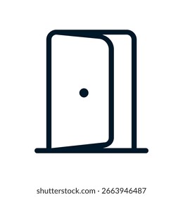 Door icon, Vector logo sign, Illustration, shape, design, UX UI icon, editable eps