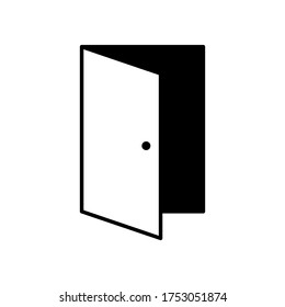 Vector de icono de puerta en fondo blanco