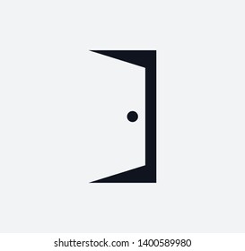 Door icon vector sign illustration