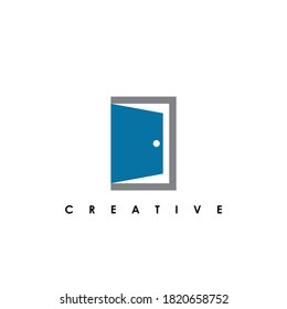 Door icon vector sign illustration
